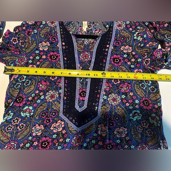 Matilda Jane Sz S Thoughts and Dreams Blue and Pink Floral Long Sleeve Dress - Picture 6 of 7